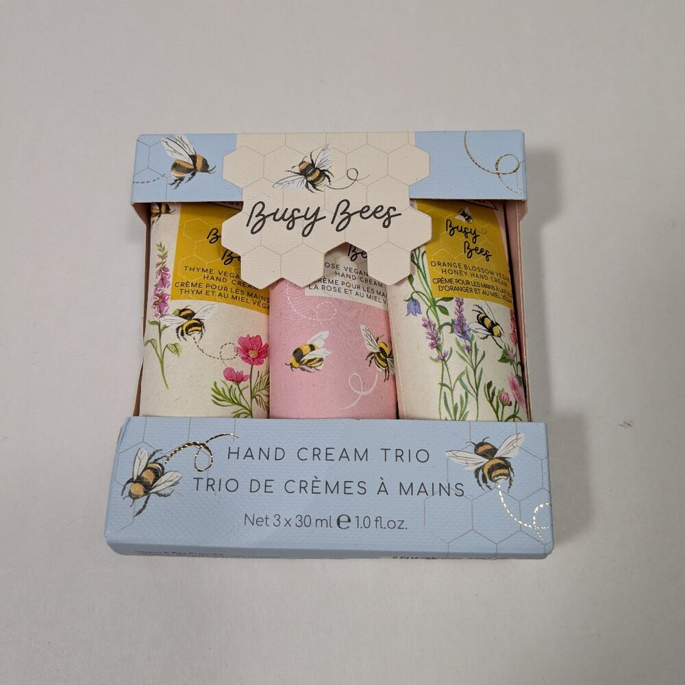 Busy Bees Hand Cream Trio Heathcote & Ivory Thyme Rose Honey Orange Blossom